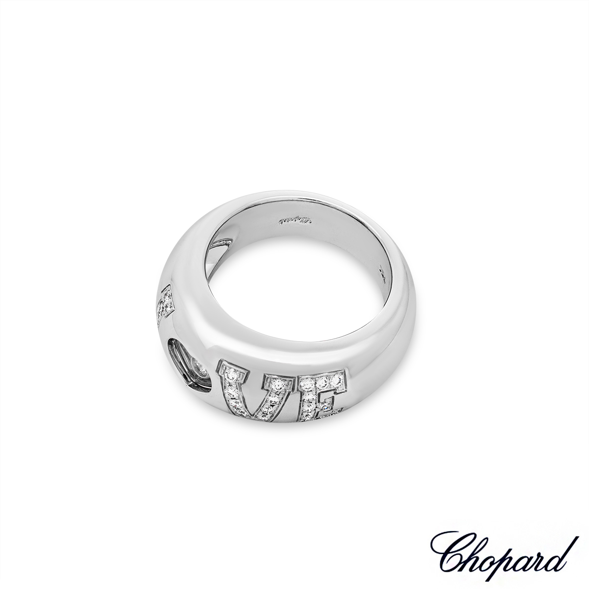 Chopard White Gold Happy Diamonds Love Ring 82/2899-20
